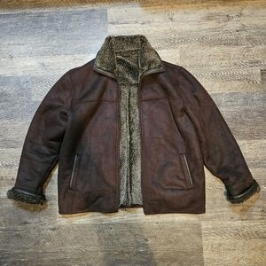 EAST SIDE Faux Suede/Sherpa Lined Jacket Men XL